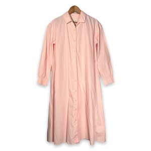 NWT Pink Long Sleeve Button-Up Dress